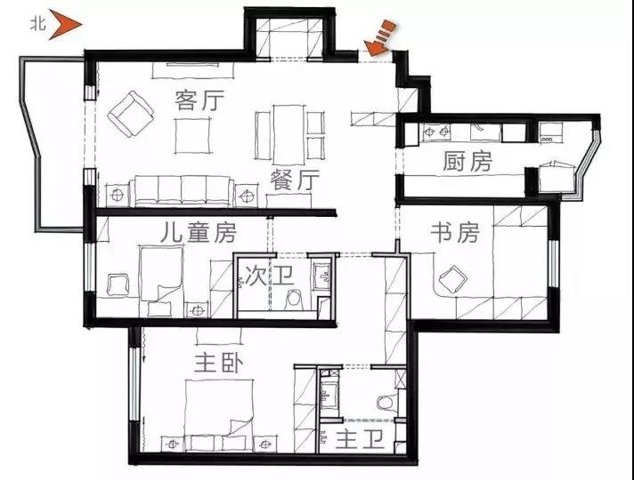 150㎡混搭风格装修，典雅古朴温文尔雅的气质