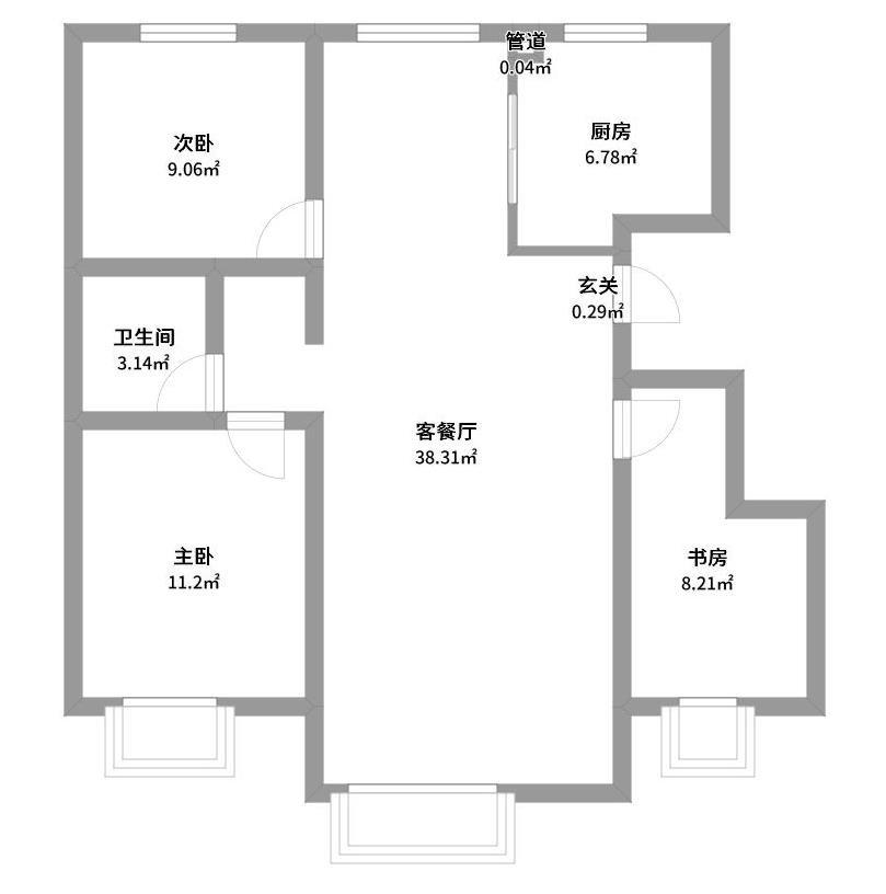 百合名苑110㎡新中式