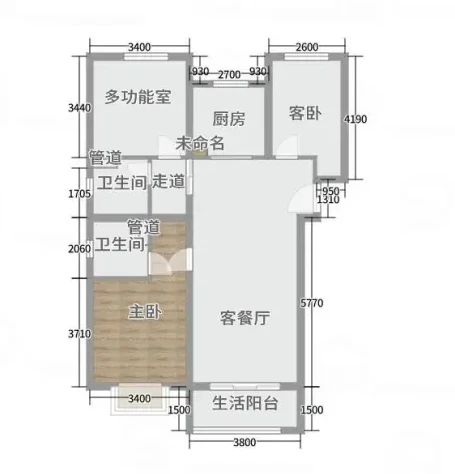 《一路向北》—轻奢风格95平方3房2厅