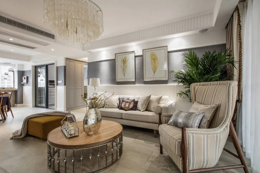 美式二居室客厅装修效果图-房天下家居装修网