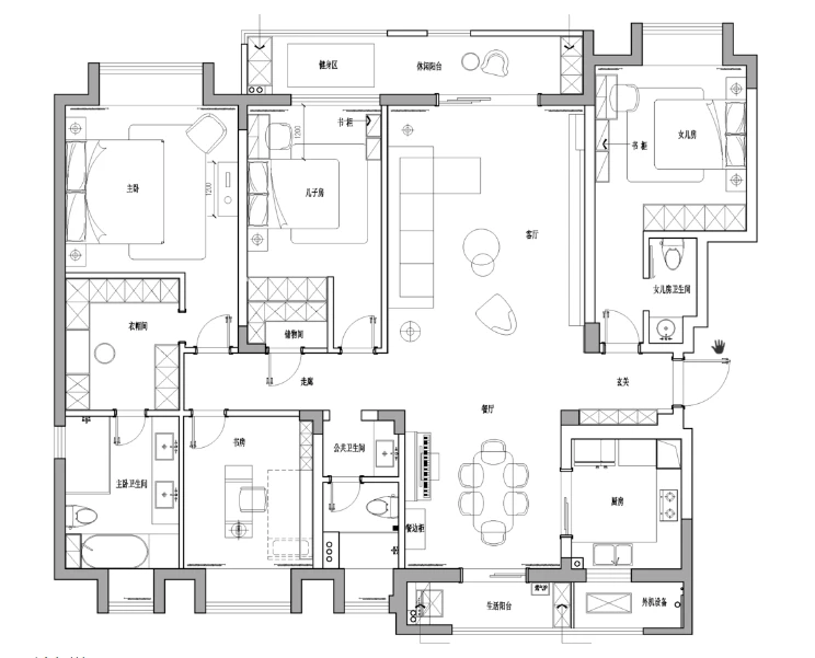 152平现代极简四居室，梦想中的家