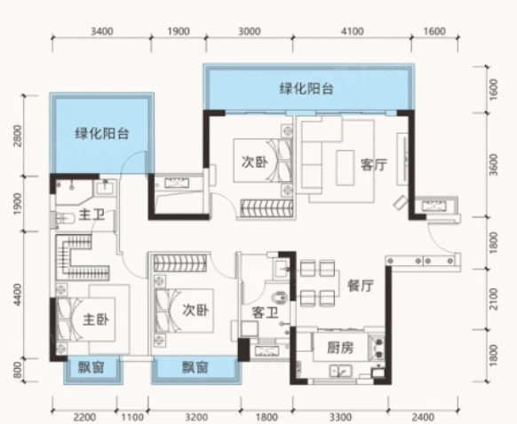 北投荷院115平北欧风装修效果图