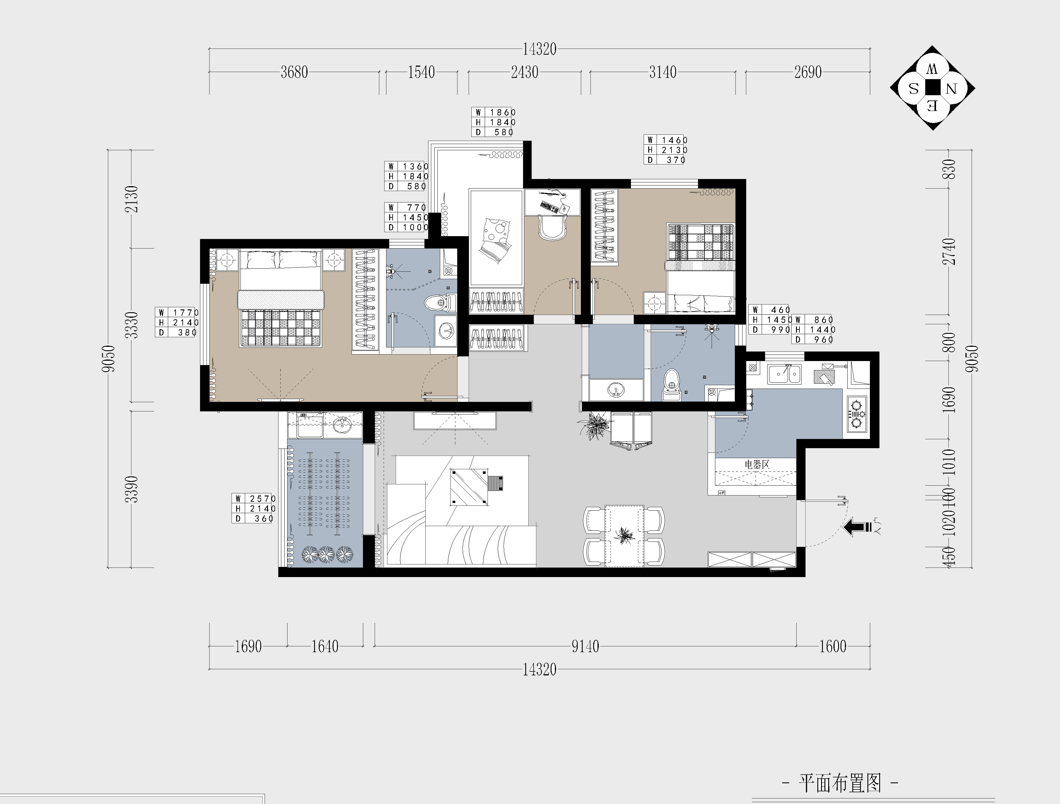 海德堡106㎡ 三室两厅现代简约风格