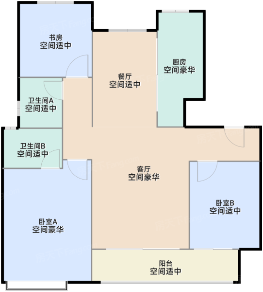 历城 城投逸山府125㎡三居室